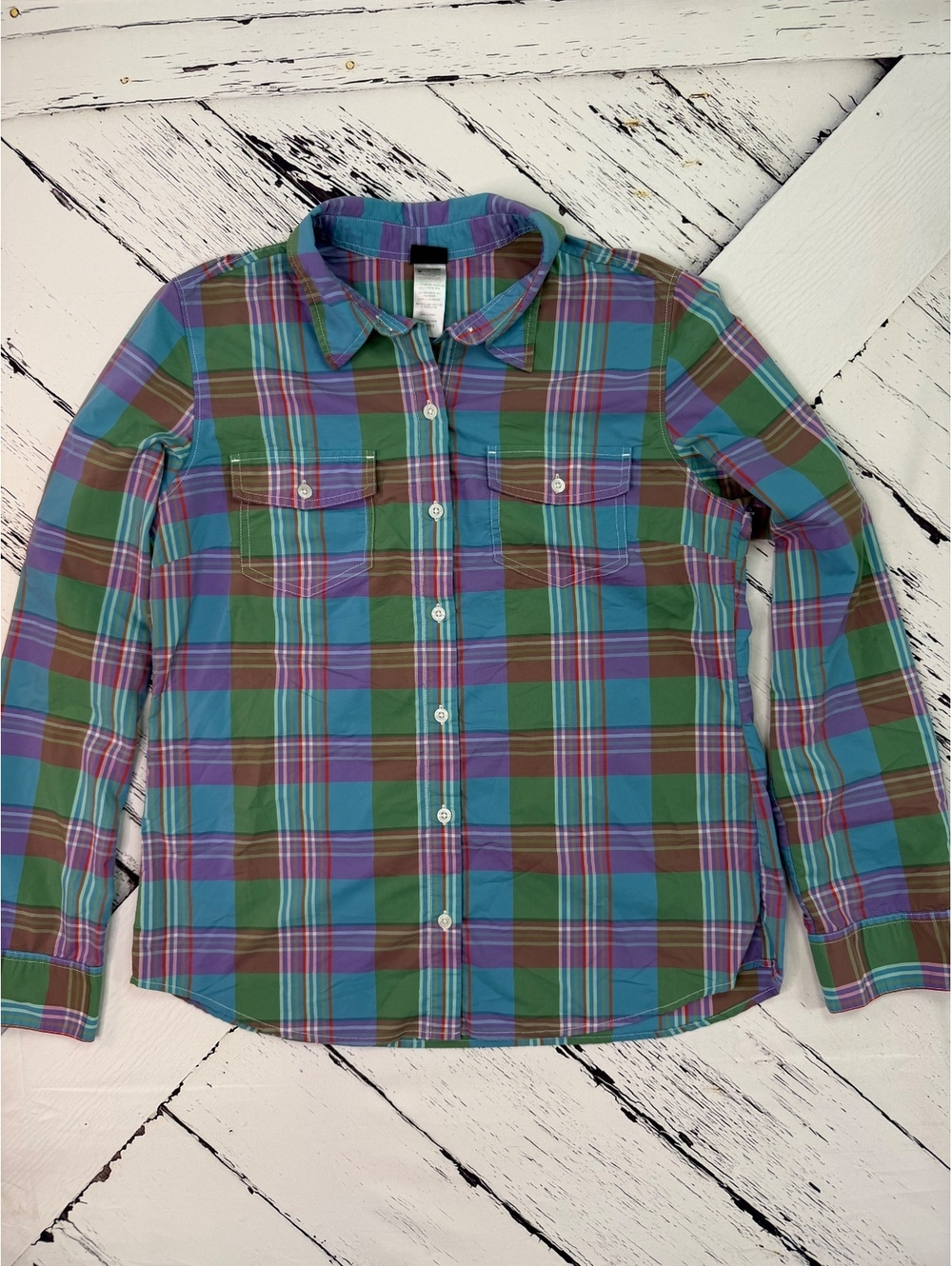 Patagonia Cabincore Women Long-Sleeve Plaid Utility Button-Down Shirt Women’s 10